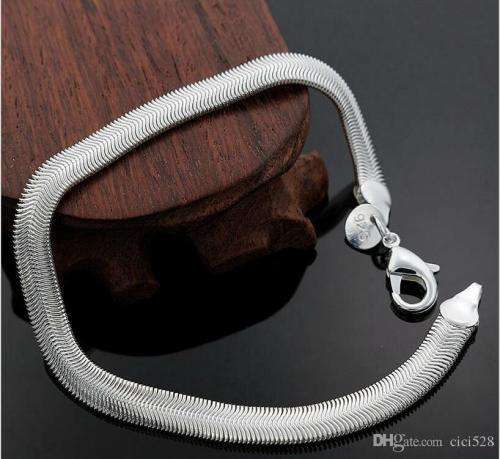 Quality 925 Sterling Silver Unisex Neck Chain Imported filled jewelry